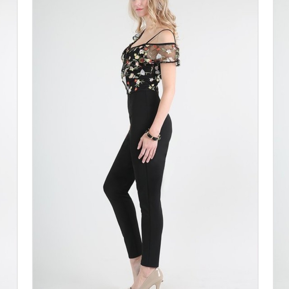 Nikibiki l Embroidered Ruffle Top Jumpsuit - Picture 2 of 4